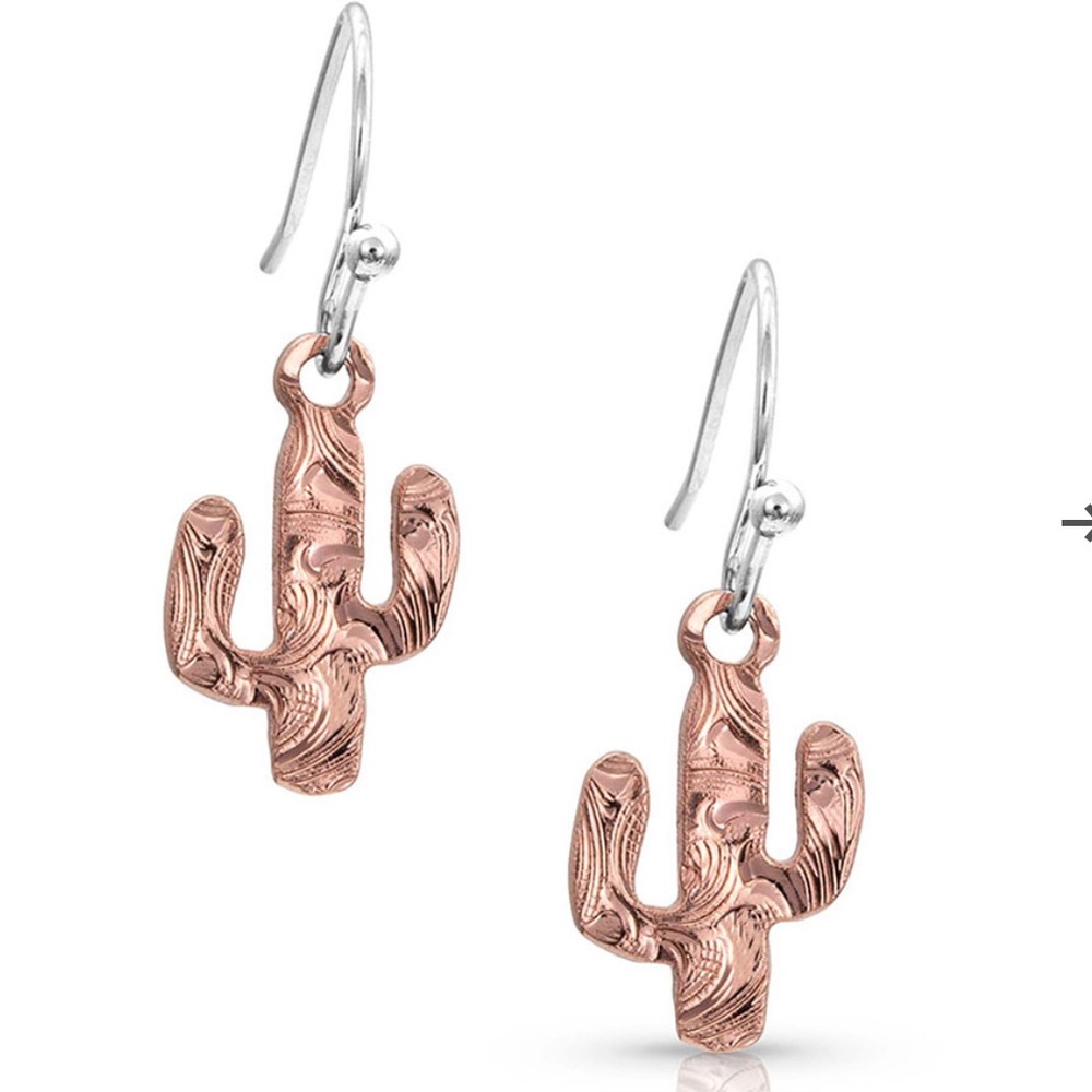 Montana Silversmiths’ Desert Darlings Rose Cactus Earrings